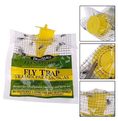 Disposable Fly Trap Non Toxic Outdoor Insect Killer Catcher Bag