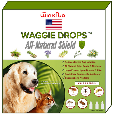 Waggie Drops™ - Natural Anti-Flea, Tick, & Mosquito Spot-Ons (SAFEST 5+ Months Topical Protection)