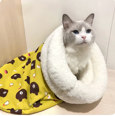 WagBed™ - Cat Sleeping Bag Cave Bed (Extra Soft)