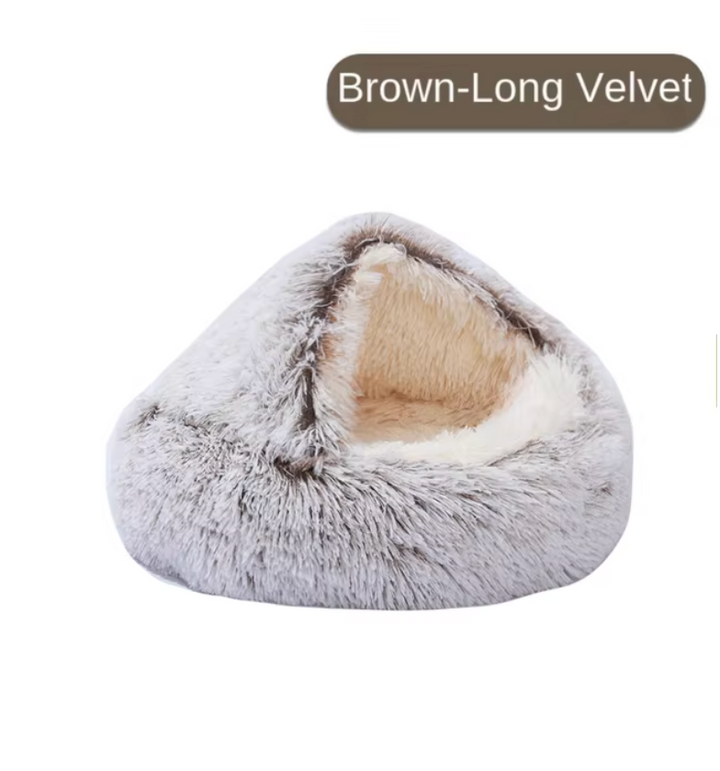 WagBed™ - Cama Nido Ortopédica de Peluche para Gatos y Perros (Alivio del Estrés)