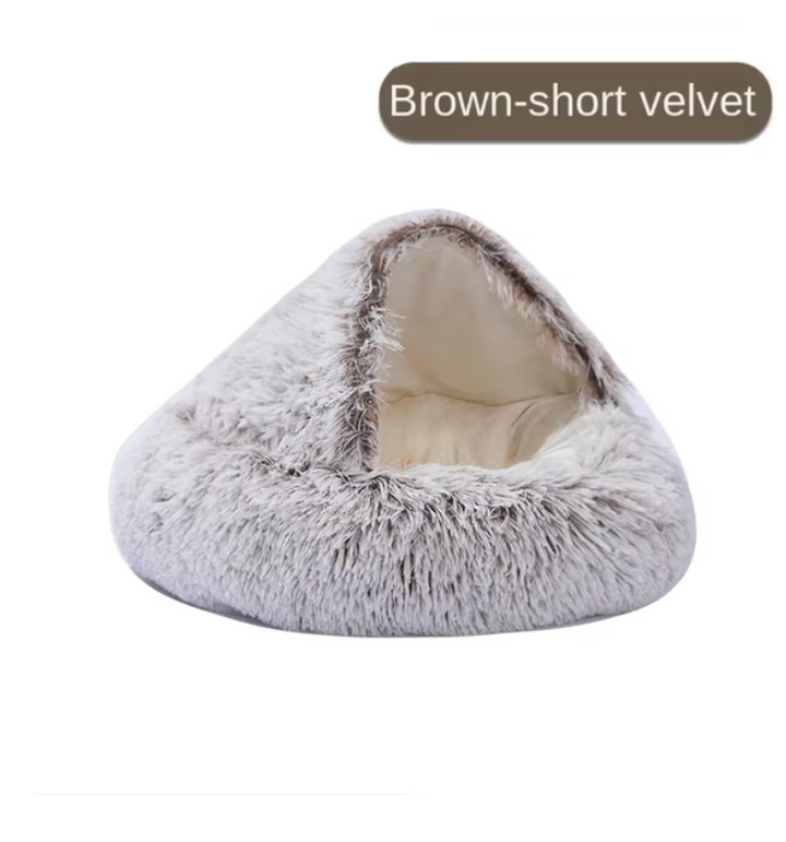 WagBed™ - Cama Nido Ortopédica de Peluche para Gatos y Perros (Alivio del Estrés)