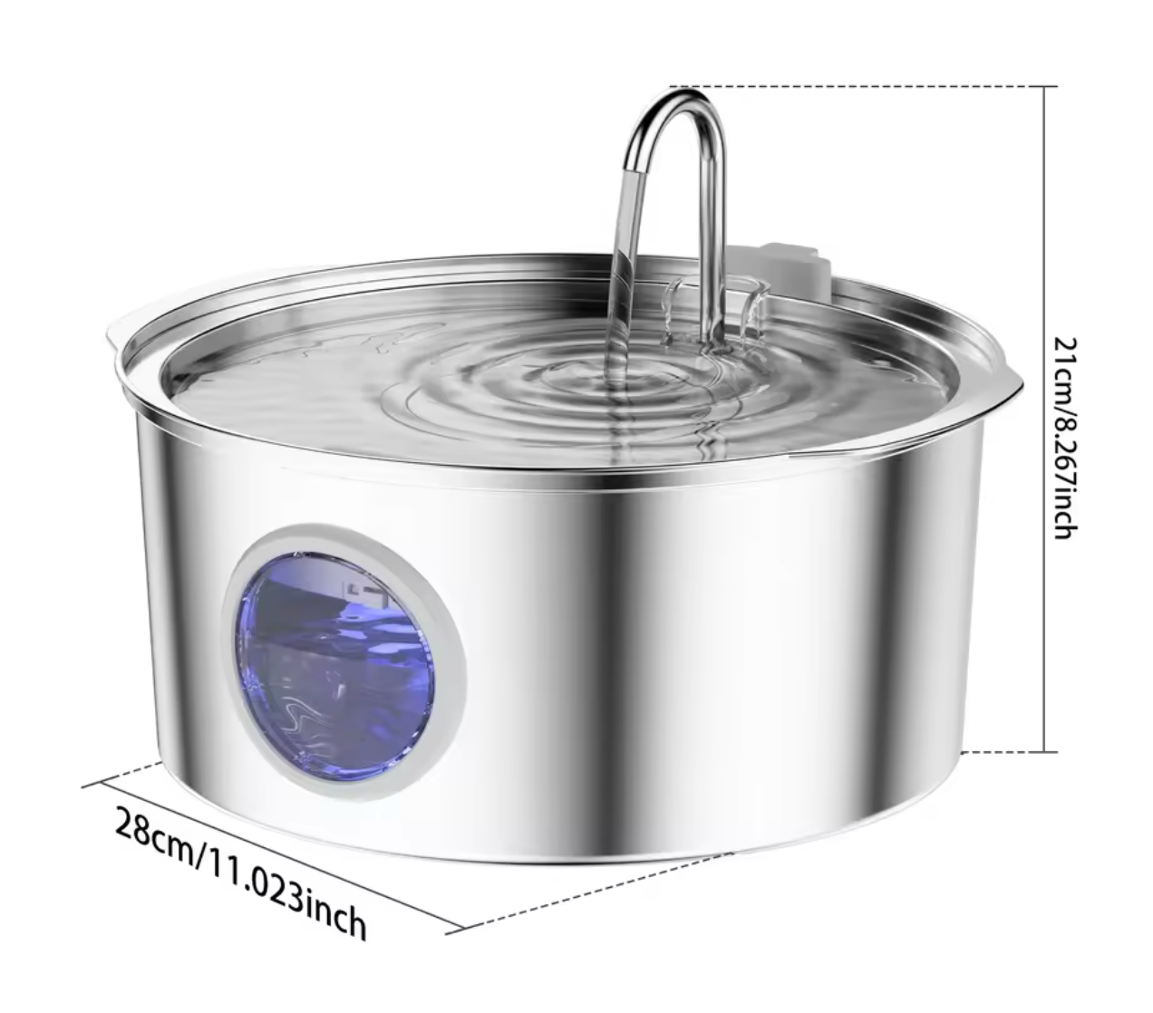 WagFountain Jumbo™ - Large Pet Water Fountain for Cats/Dogs (2Gal/7L)