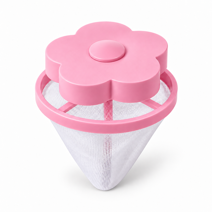 One pink Daisy washer fur catcher