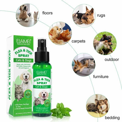 WagAway™ - Long-Lasting Natural Flea, Tick & Bed Bug Spray for Pets/People/Home (600+ Sprays)