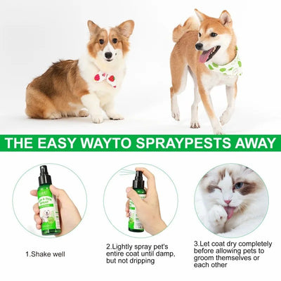 WagAway™ - Long-Lasting Natural Flea, Tick & Bed Bug Spray for Pets/People/Home (600+ Sprays)