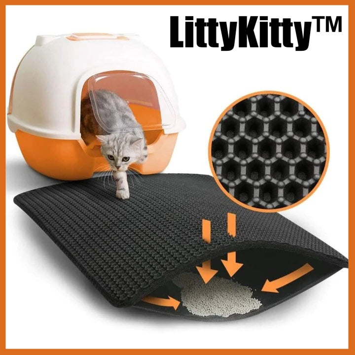 LittyKitty™ - Alfombrilla plegable para gatos (a prueba de orina)