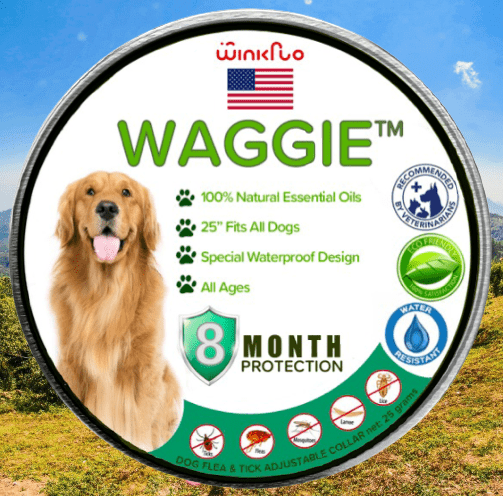 Waggie™ - Natural Anti-Flea, Tick, & Mosquito Collar (Safest 8+ Months Protection)