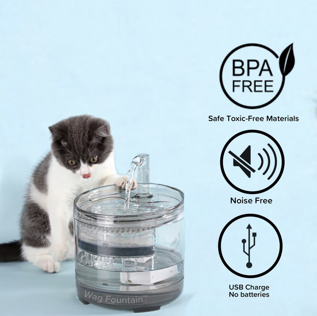 WagFountain - Original Automatic Cat Drinking Water Fountain (Large)   Winkflo