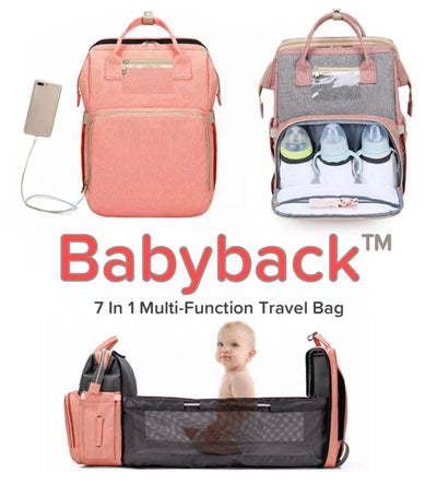 Babyback™ - 7 in 1 Diaper Bag BackPack Changing Station (NEW Improved!)