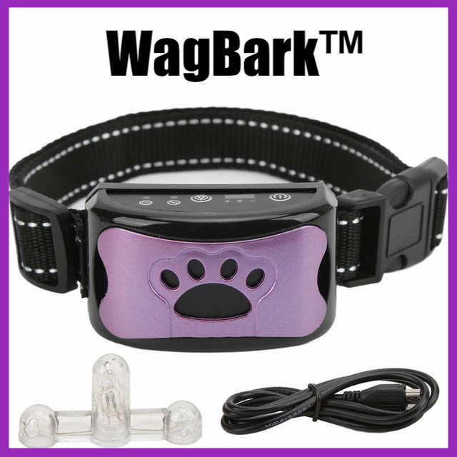 WagBark™ - Safe Anti-Bark Dog Training Vibration Collar (No Shock/Rechargeable/Waterproof)