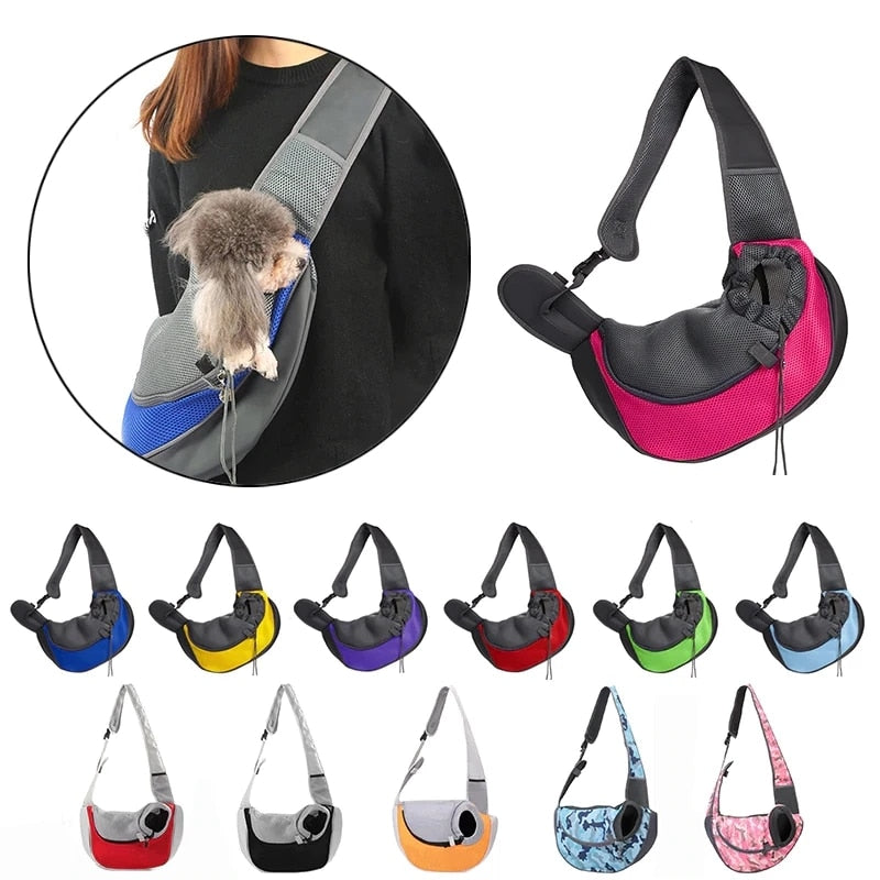 WagCrossBag™ - Dog/Cat Mesh Shoulder Pet Bag (Breathable)