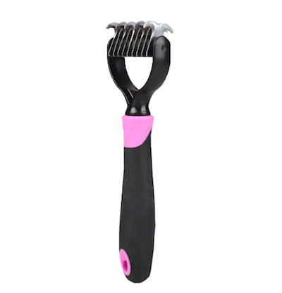 NaughtyKnot™ - Double Sided Shedding & Dematting Undercoat Rake Brush for Dogs/Cats