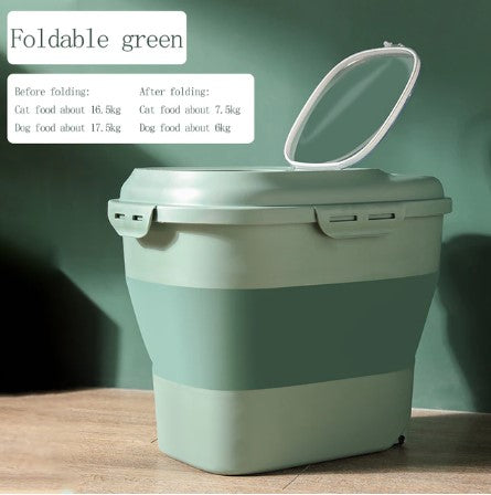 WagStorage™ - Contenedor Hermético Plegable para Alimentos de Mascotas