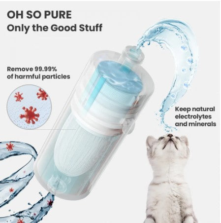 WagFountain Pro™ - Filtered Pet Water Fountain for Cats/Dogs (Human Grade)