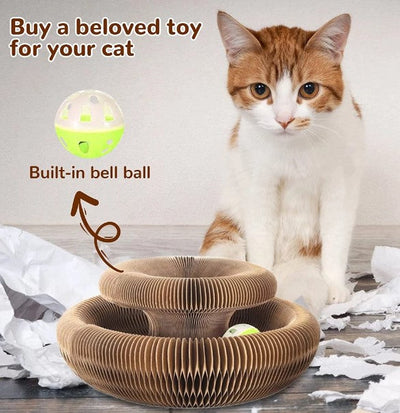 WagAccordion™ - Cat Scratching Board Toy (Self-Nail Trimmer)