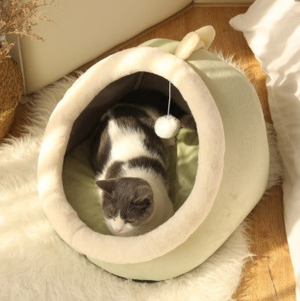 WagCave™ - Cueva Cama para Gatos (Alivio del Estrés)